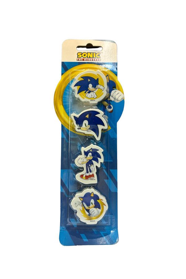 Sonic-Set of 4 Erasers 1