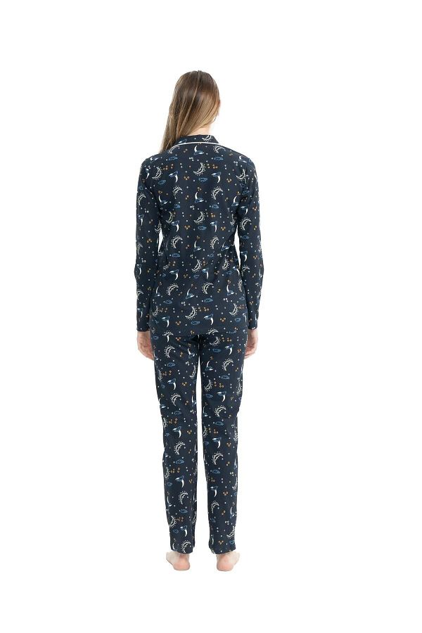 U.S. Polo Assn. Women s Printed Licensed Pajama Set with Placket 17119 Trendyol