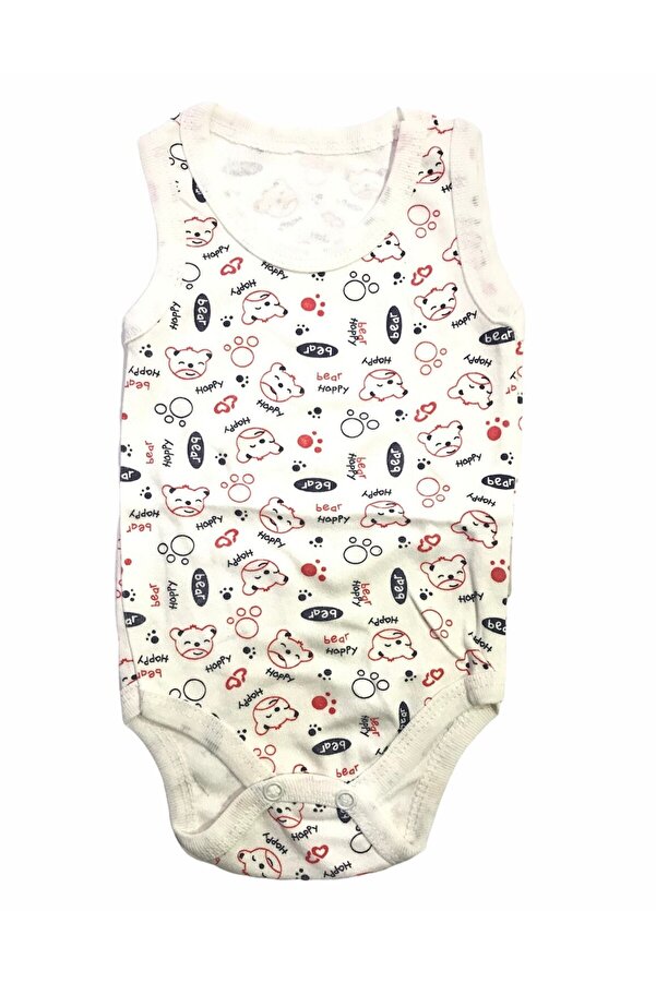 Rany Baby Kids Rany Baby Atlet Body Desenli Interlok Ekru Ayı Desenli