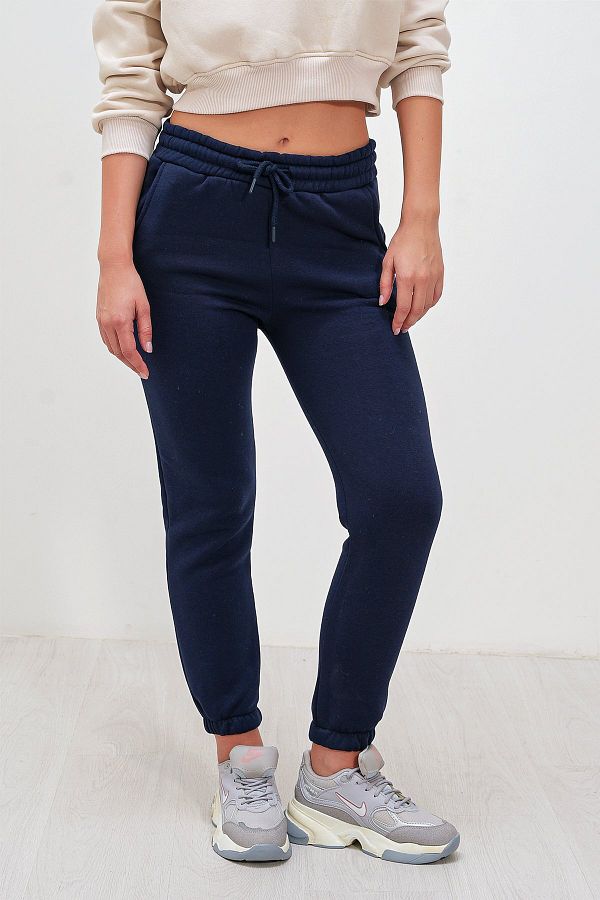 HAKKE-Pantaloni de trening cu trei fire cu buzunare 1