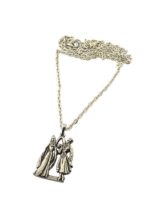anahtarlıksepeti-Double Necklace Patterned Kafka 1