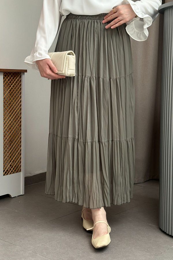 Khaki skirt modest shop