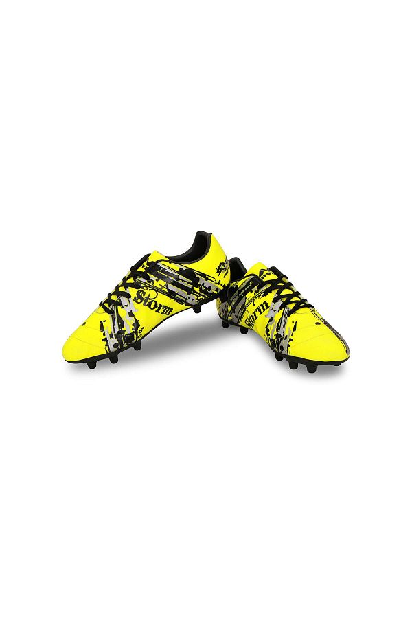 Nivia Storm Football Shoes Yellow 7 UK 8 US 41 EU PVC Synthetic Leather Lace up Trendyol
