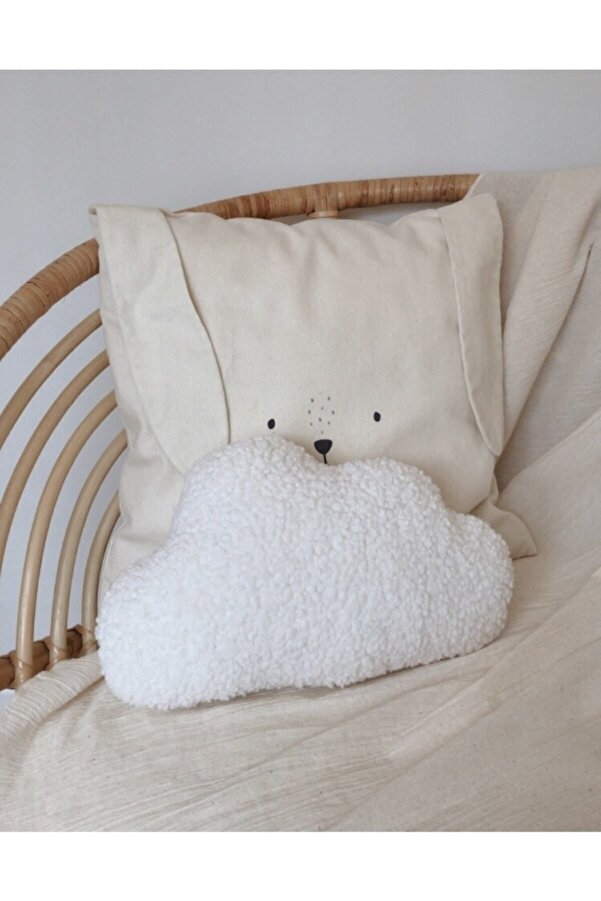 bohemoon Teddy Bulut Yastık Naturel Beyaz