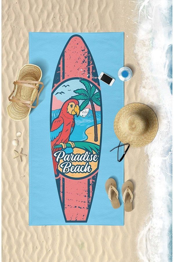 VEVİEN HOME-Плажна кърпа Paradise Beach с дигитален печат, 75x150 см 1