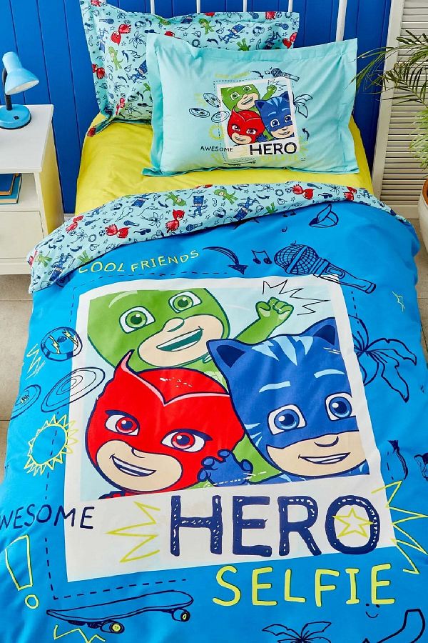 PJMASKS-Power By Karaca Home Single 100% Cotton Bedding Set 1