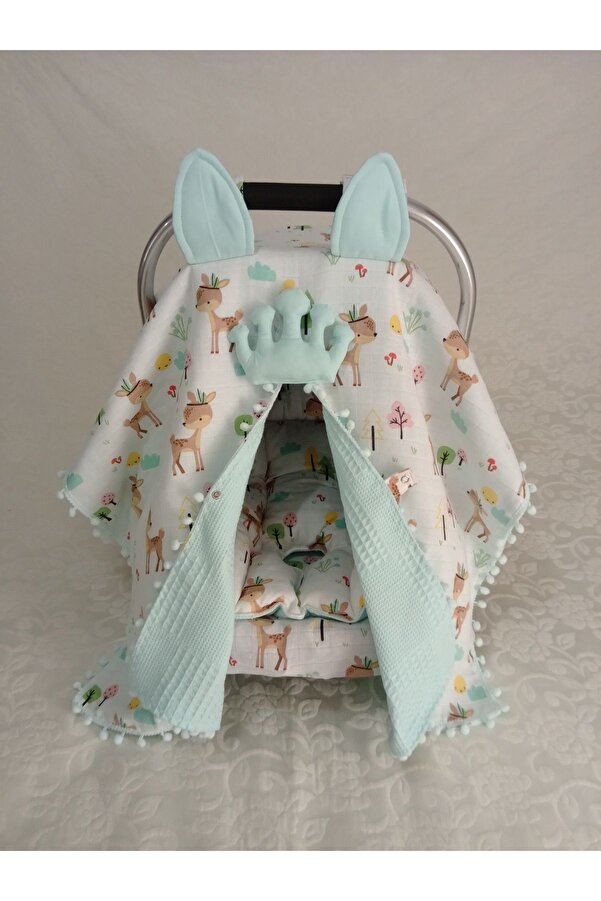 Wenaris Çift Taraflı Puset Örtüsü, Puset Minderi, Puset Çarşafı, 3 Parça