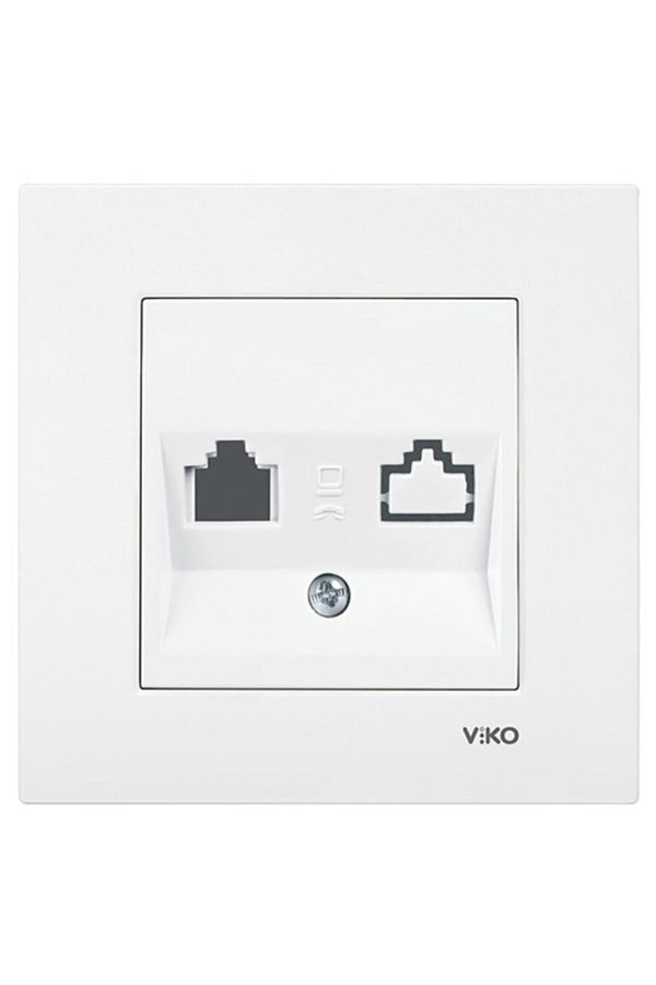 VİKO-Karre Data Socket with Frame Without Jacks - White 1