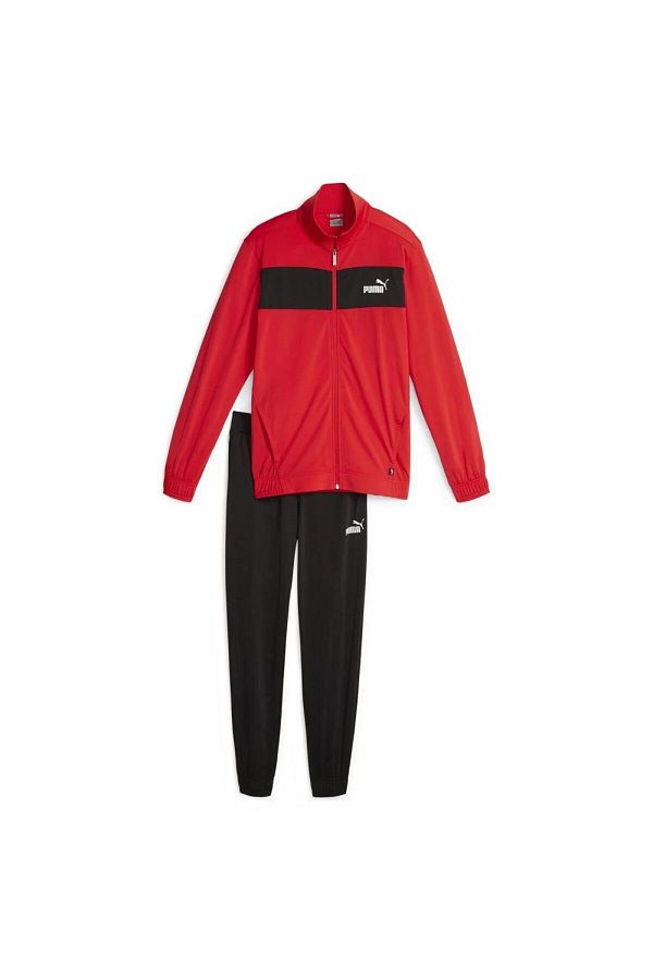 Puma tracksuit red and black sales
