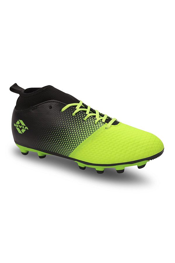 Nivia Ashtang Football Studs Green Black 7 UK 8 US 41 EU Synthetic Leather Moulded Insole Trendyol