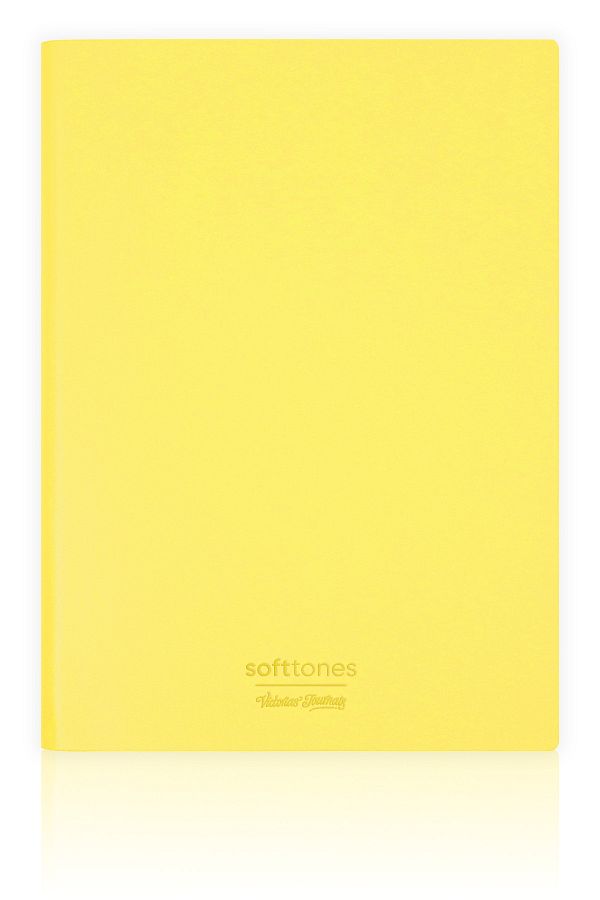 Victoria's Journals-Softtons A5 Notebook with Flexible Cover - Cream, 128 Yp. Dotted 1