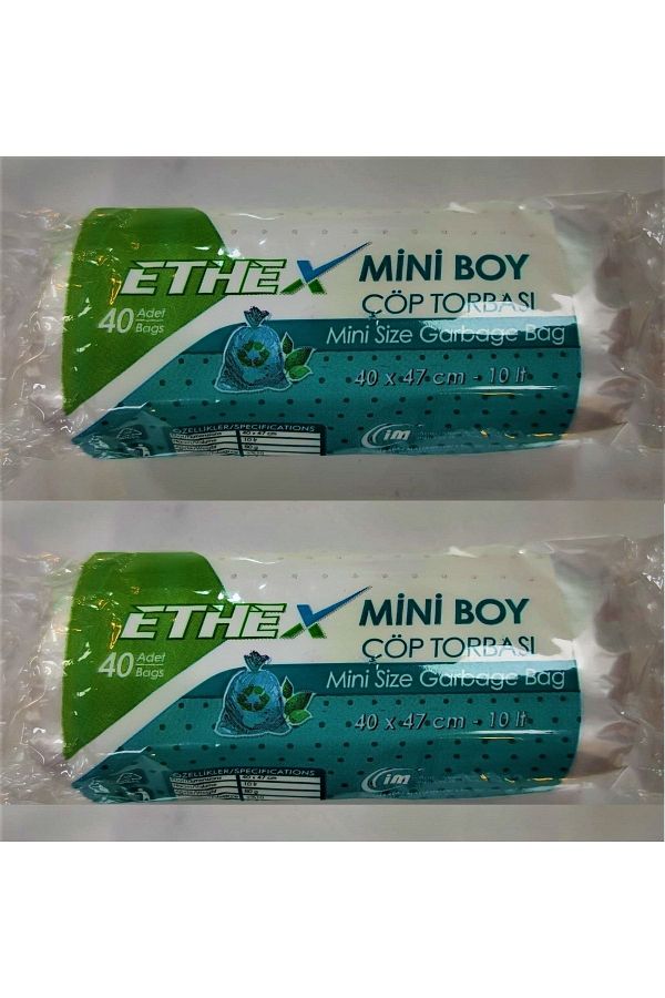 Ethex-Garbage Bag Mini Size 40x47 Cm 10lt 2 Pack Garbage Bag 1