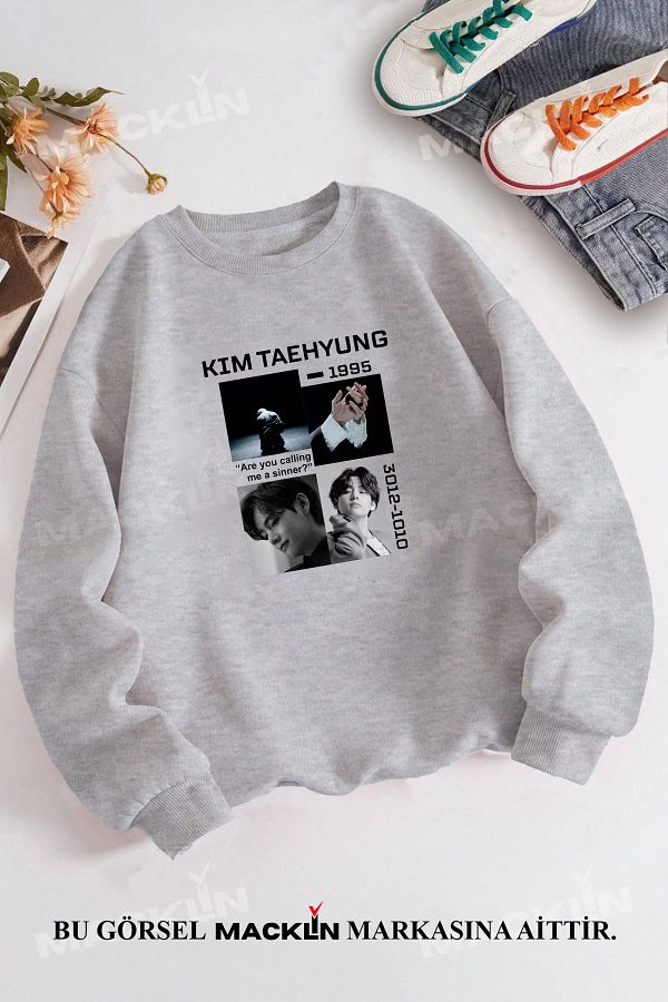 macklin Kim Taehyung Bts Unisex Crew Neck Sweatshirt Custom Design Printed Trendyol