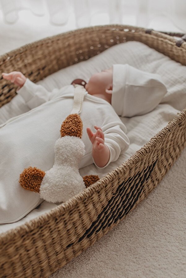 bohemoon Teddy Duck Emzik Askısı Beyaz/camel