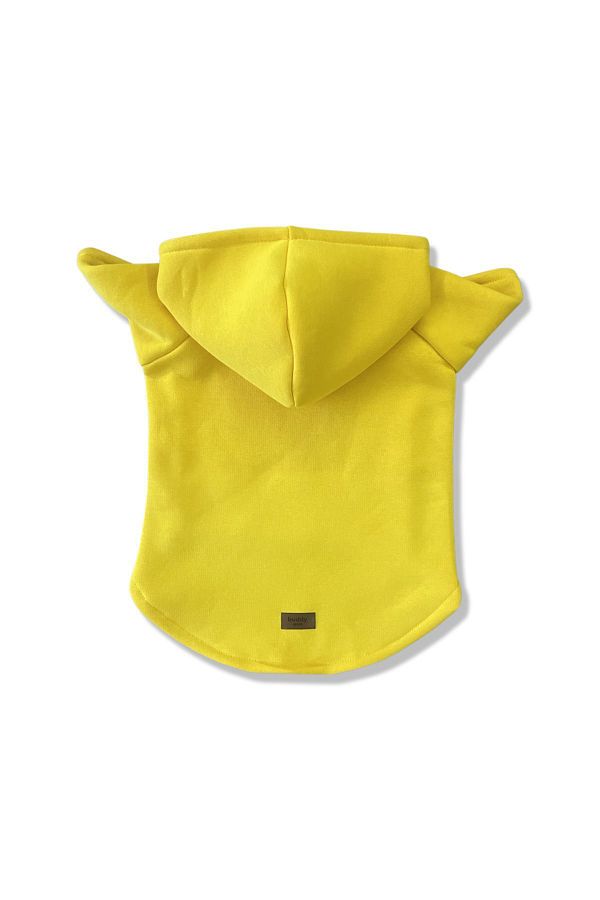 Buddy Store Yellow Cat Dog Hoodie Unprinted Sweatshirt Size S Trendyol