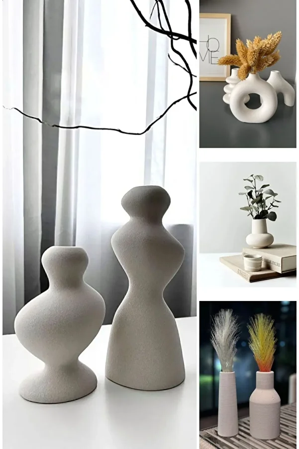 muffag-8 Pieces Candlestick Set - Object Camber Vase 4 Pieces Minimal Decorative Pinterest Scandinavian Bohemian 1