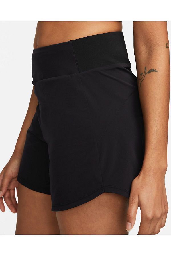 Nike-شورت نسائي أسود مبطن بخصر عادي 13 سم من Bliss Dri-FIT 1