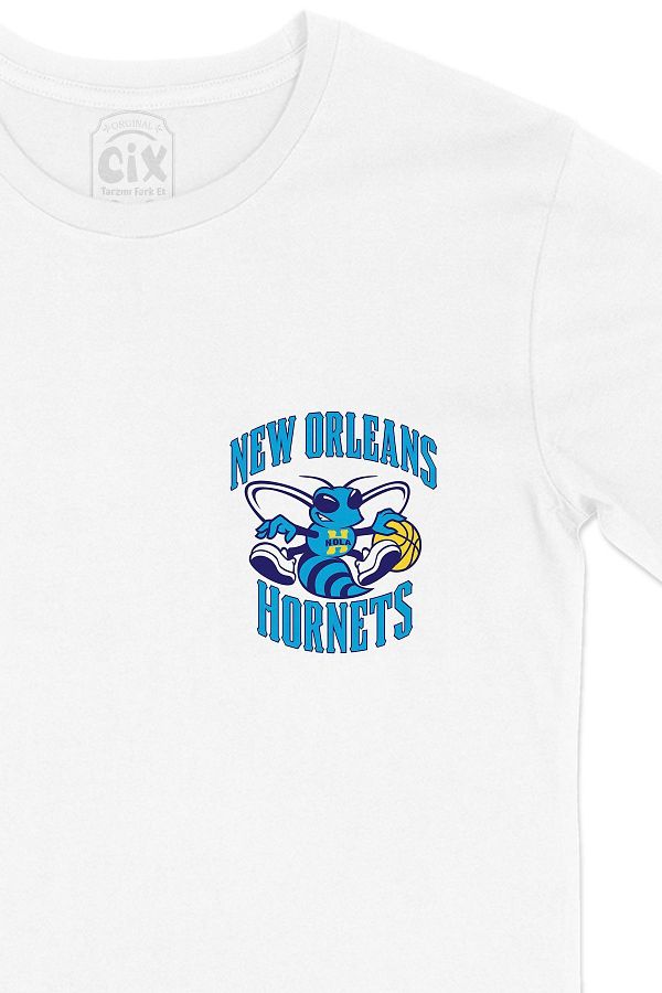 Cix White New Orleans Hornets Unisex T Shirt Trendyol