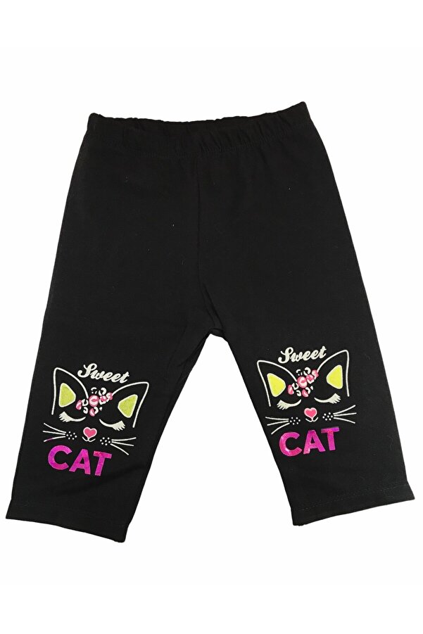 winimo Tayt Sweet Cat Baskılı Siyah