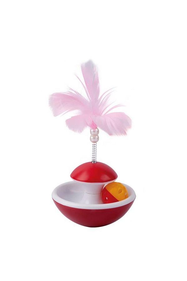 lidl-Spring-shaped, ball-rotating, pilgrimage-free rattle cat toy 1