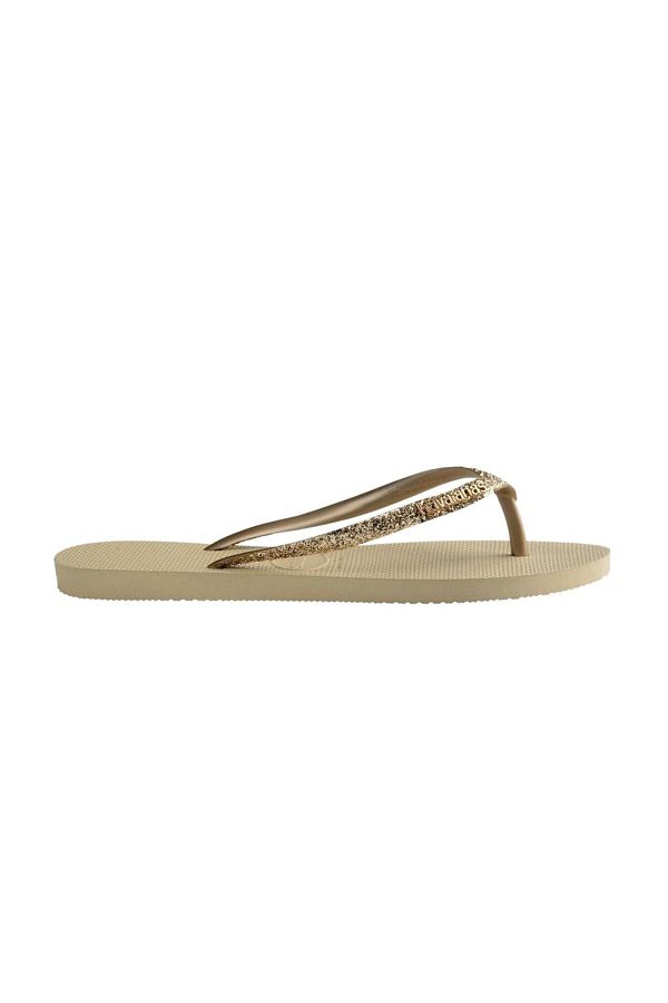 Havaianas glitter gold top