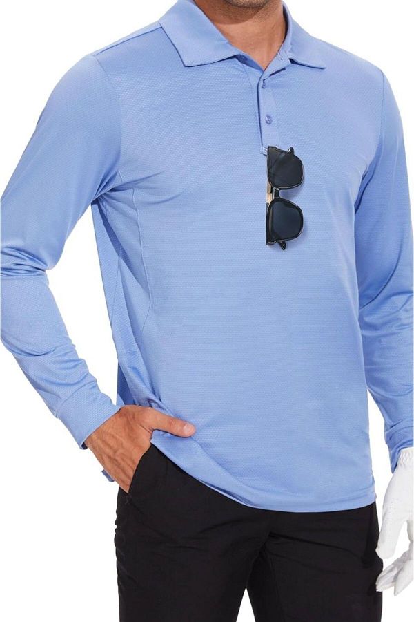 ARDSU-Men's Golf Shirts Polo Quick Dry Lightweight Performance Short and Long Sleeve Athletic Tennis Shirt 1