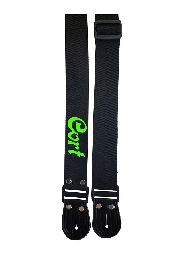 cantekin Guitar Strap Ukulele Guitar Strap Cort Green Printed Guitar Shoulder Strap Compatible with All Guitars Black Trendyol
