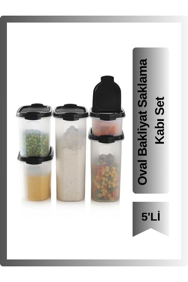 Tupperware-Oval Pulses Storage Container Set of 5 1