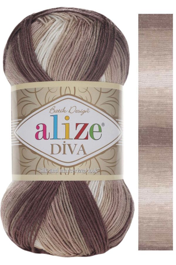 Alize-Diva Batik Mercerized 5 pieces String Summer Bikini Set - Knitted Bustier Blouse 1815 1