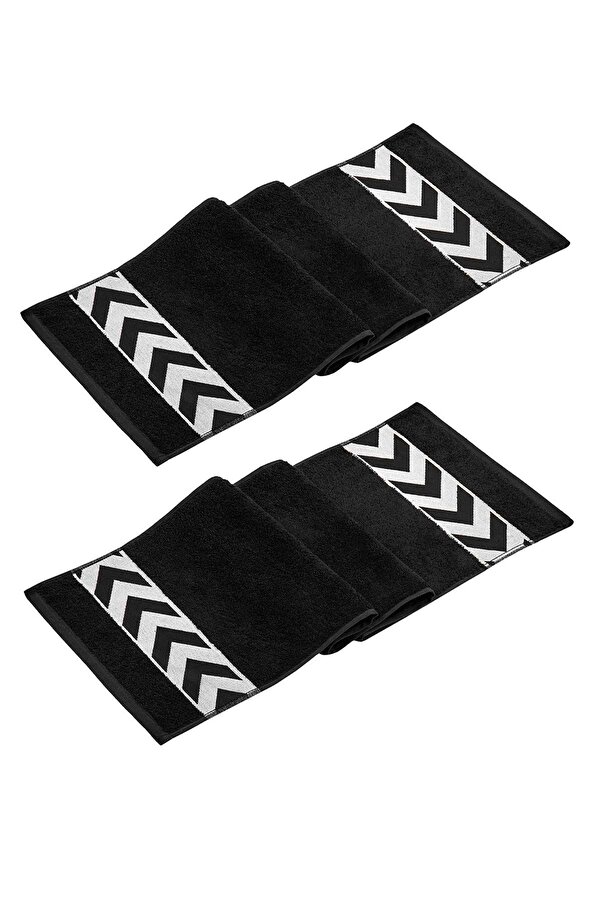 VEVİEN HOME-Sergeant 30x100 cm 100% bumbac (450 GSM) negru 2 piese prosop sport fitness sala de fitness golf prosop box 1
