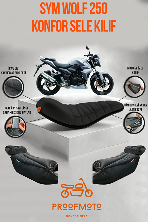 PROOFMOTO Sym Wolf 250 Comfort Saddle Cover- Trendyol