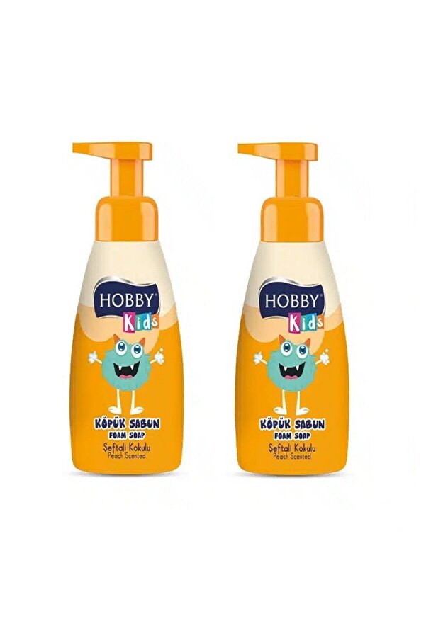 Hobby KİDS KÖPÜK SABUN ŞEFTALİ KOKULU 200 ml 2 Adet - KİDS FOAM SOAP PEACH SCENT 200 ml 2 Pieces