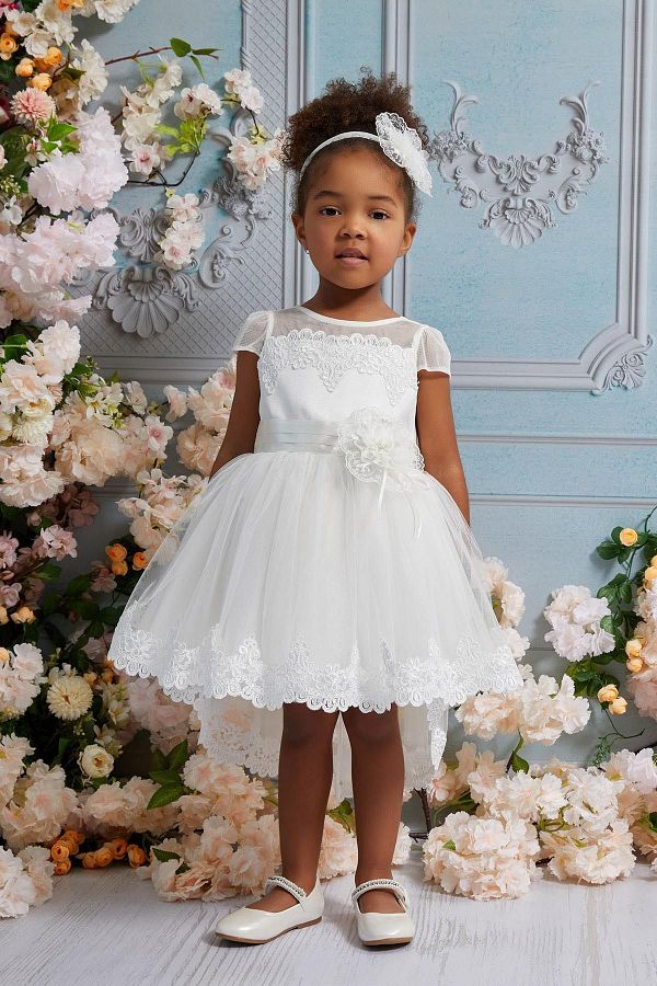 Pamina 6 18 Months Baby Girl Dress Ecru Lace Detailed Trendyol