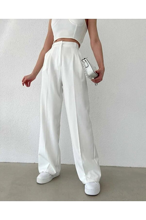 Palazzo hose damen weiss clearance