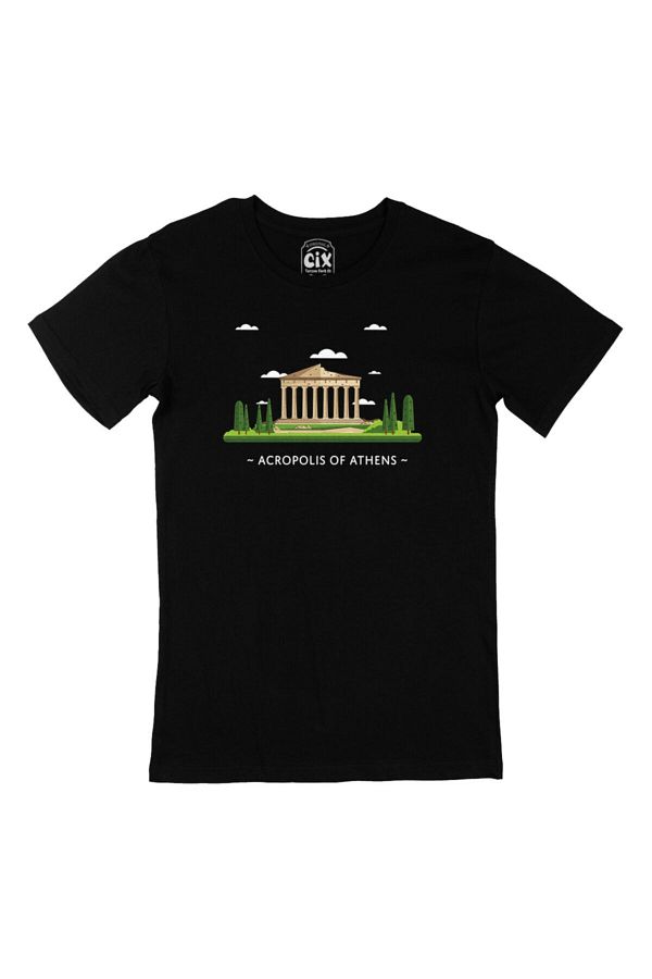 Cix-Athens Acropolis Black T-Shirt 1