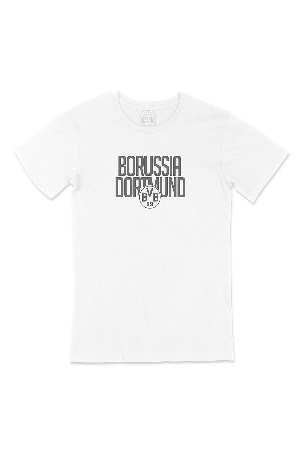 Cix-Tricou alb Borussian Dortmund Bvb cu logo-ul de buzunar 1