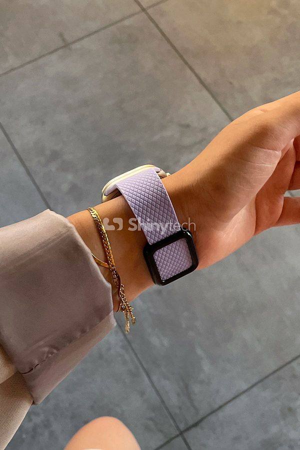 ShinyTECH Apple Watch Compatible Modern Buckle MAGNETIC STEEL Lanyard 42 44 45 49mm Lilac Trendyol
