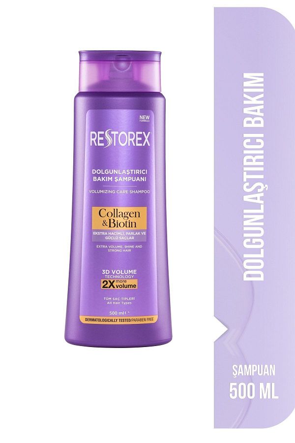 Restorex-500ml Collagen and Biotin Plumping Volume Free Shampoo 1