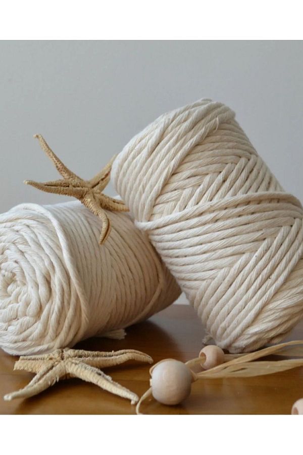 Bevella-Scannable Macrame Thread Single Twist 3 mm Scanned Macrame Polyester Cotton Thread 250 gr 1