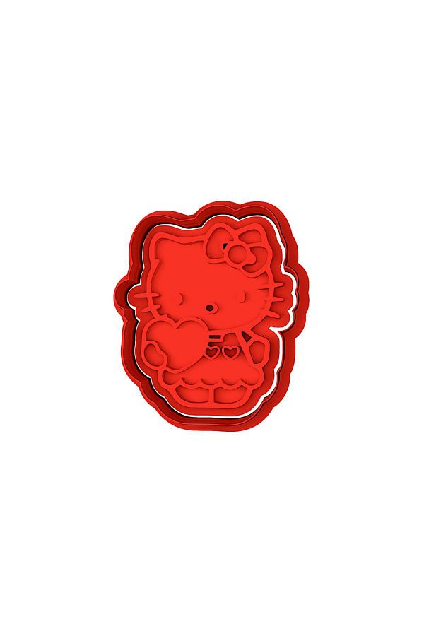 CookieBeastCut-Hello Kitty # Set of 4 Cookie Stamps and Cutters - 8 cm 1