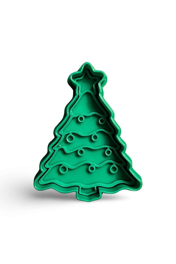 CookieBeastCut-8 cm Pine Tree Cookie Stamp and Cutter 1