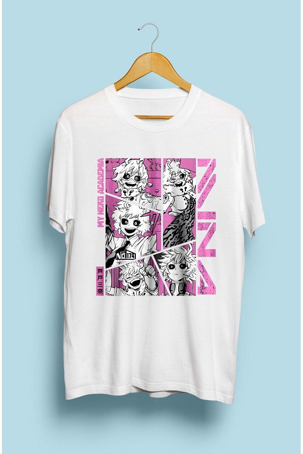 CONSTRAİN-My Hero Academia - Mina Ashido Anime Character Patterned Custom T-Shirt 1