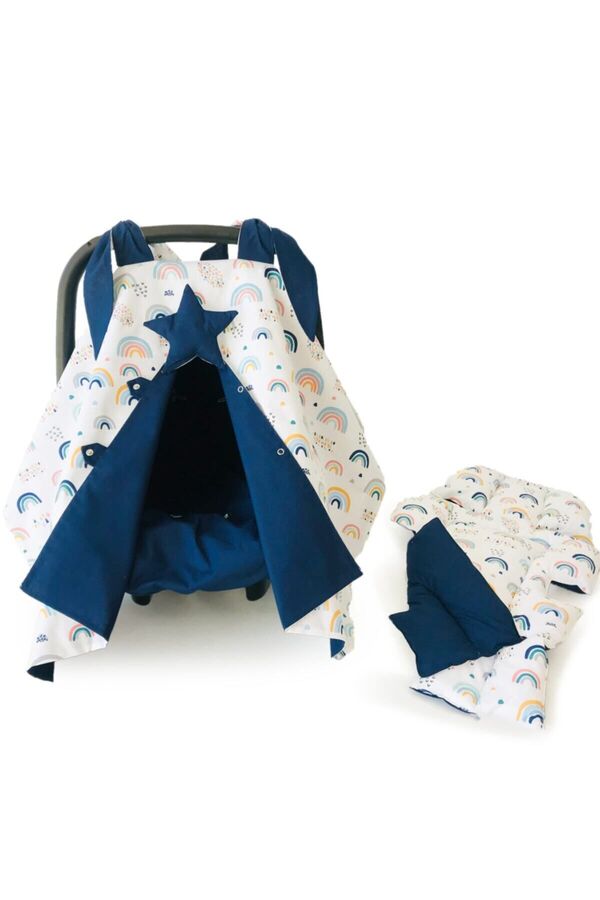 Atölye Eda Exclusive Puset Örtüsü Minderi Çarşafı 3 Parça