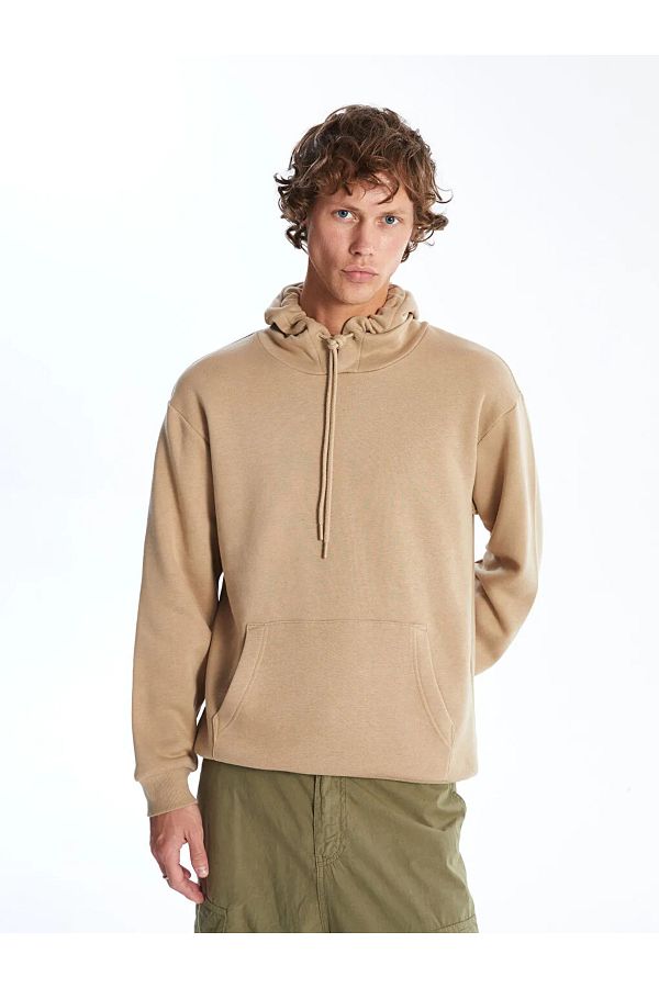 LC Waikiki Lcw Beige Long Sleeve Casual Men s Hoodie Trendyol