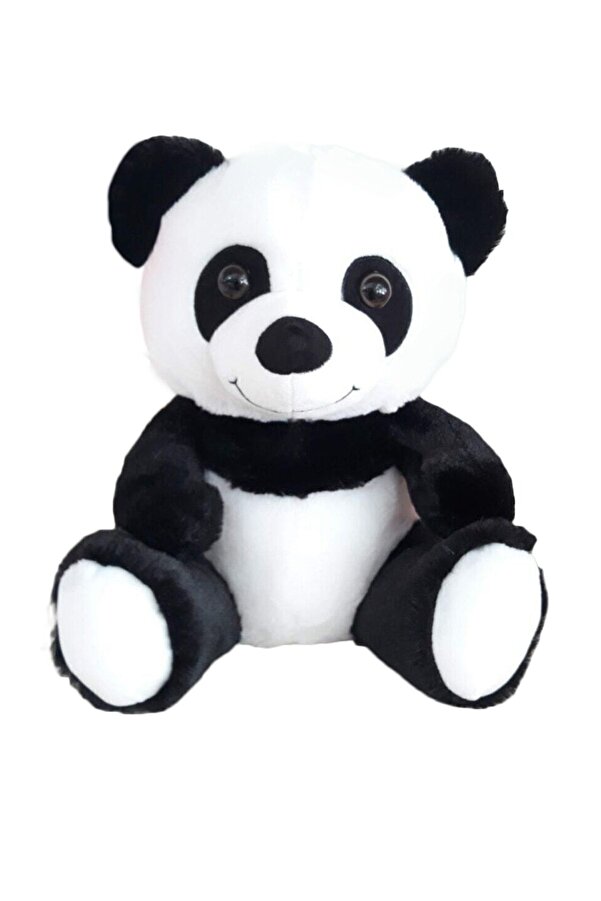 Genel Markalar Siyah Beyaz Renk Sevimli Peluş Panda 45 Cm nakış gözler mevcut sadece