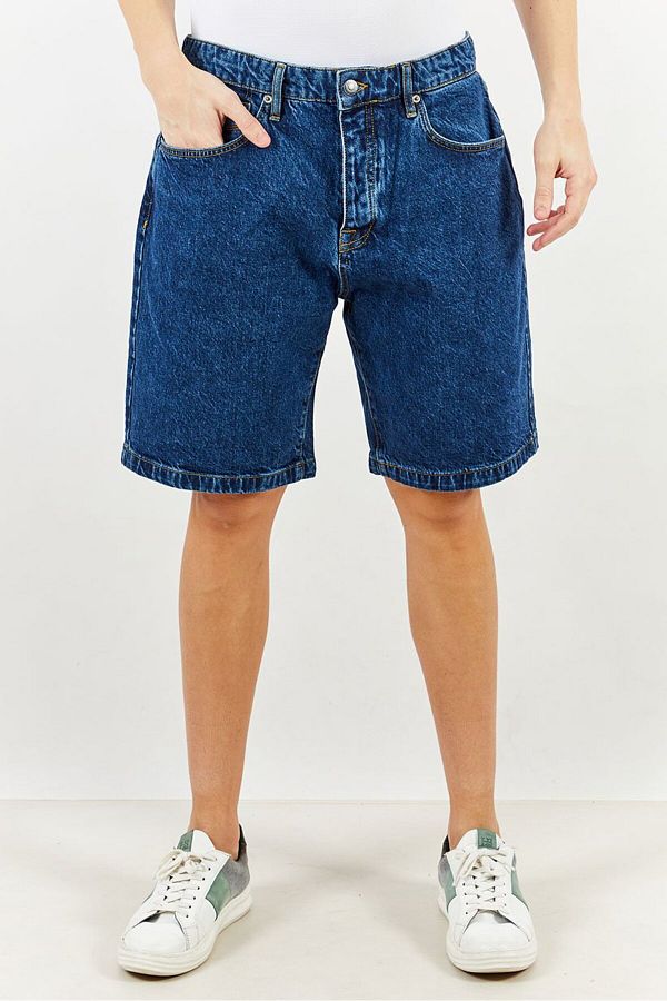 Ted Baker Men Regular Fit Washed Denim Shorts Blue Trendyol