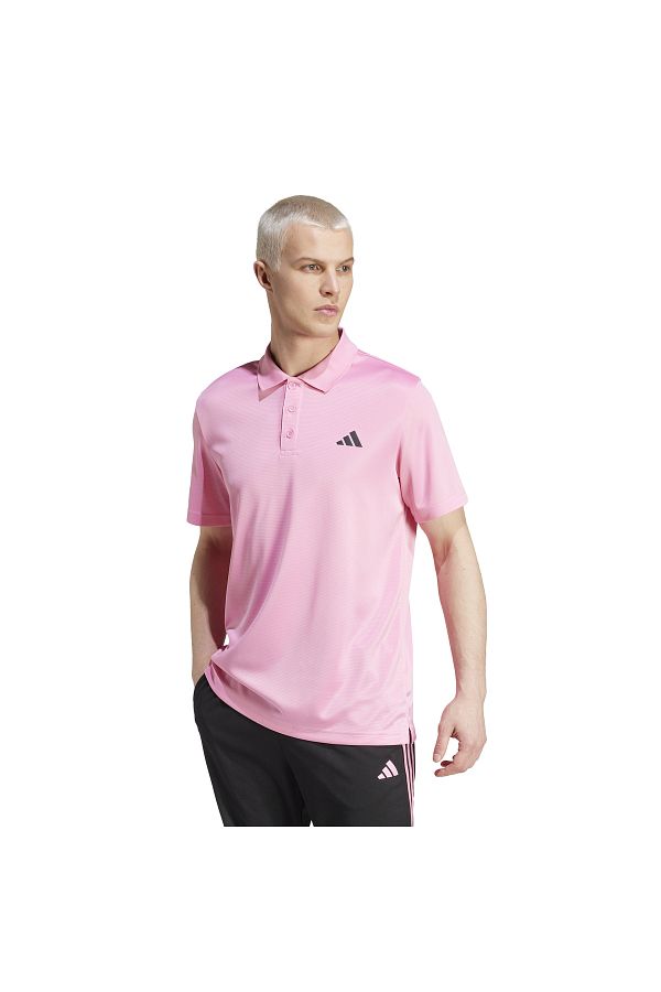 Adidas pink polo shirt hot sale