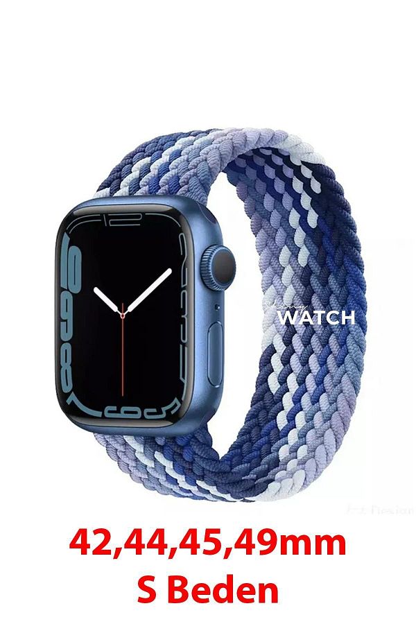 ShinyTECH-Apple Watch with Blue Mesh Bands - W10 46.49mm, Size S, Se/3/4/5/6/7/8/9 42.44.45,49mm 1
