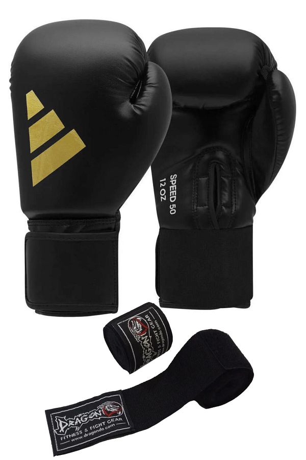 adidas-قفازات الملاكمة والضمادات من adidas Speed50 Muay Thai - مجموعة من قطعتين ADISBG50 1