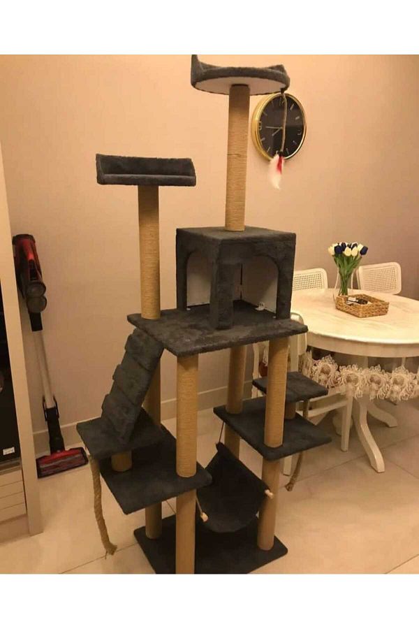 pethomealpi-Luxury Cat Scratching and Play Platform - with Hammock and Nest 1